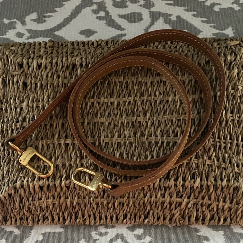Louis Vuitton Leather Strap with Gold Clasps
